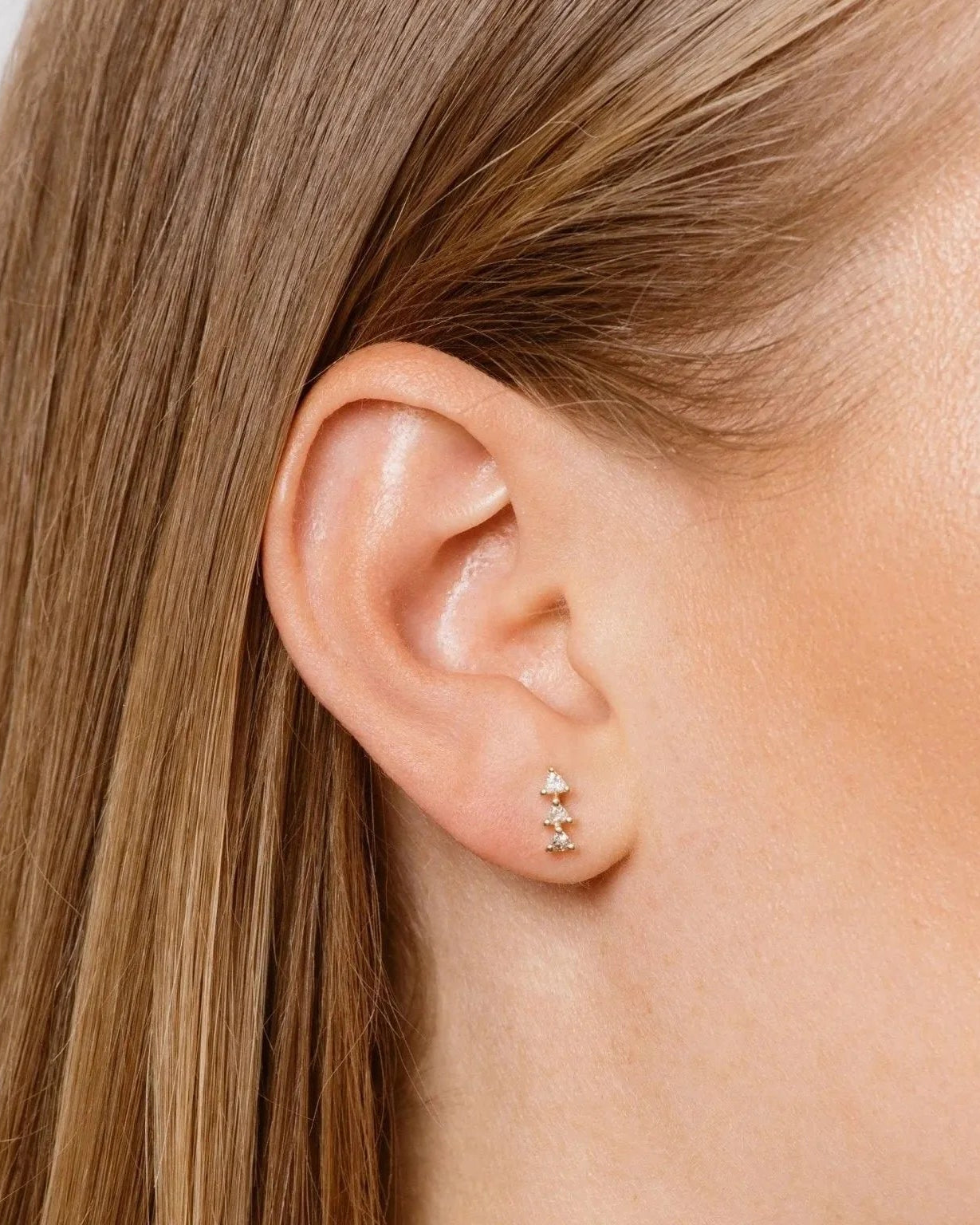 Tiny Trio Stud Earring by Labulgara - At Present Jewelry