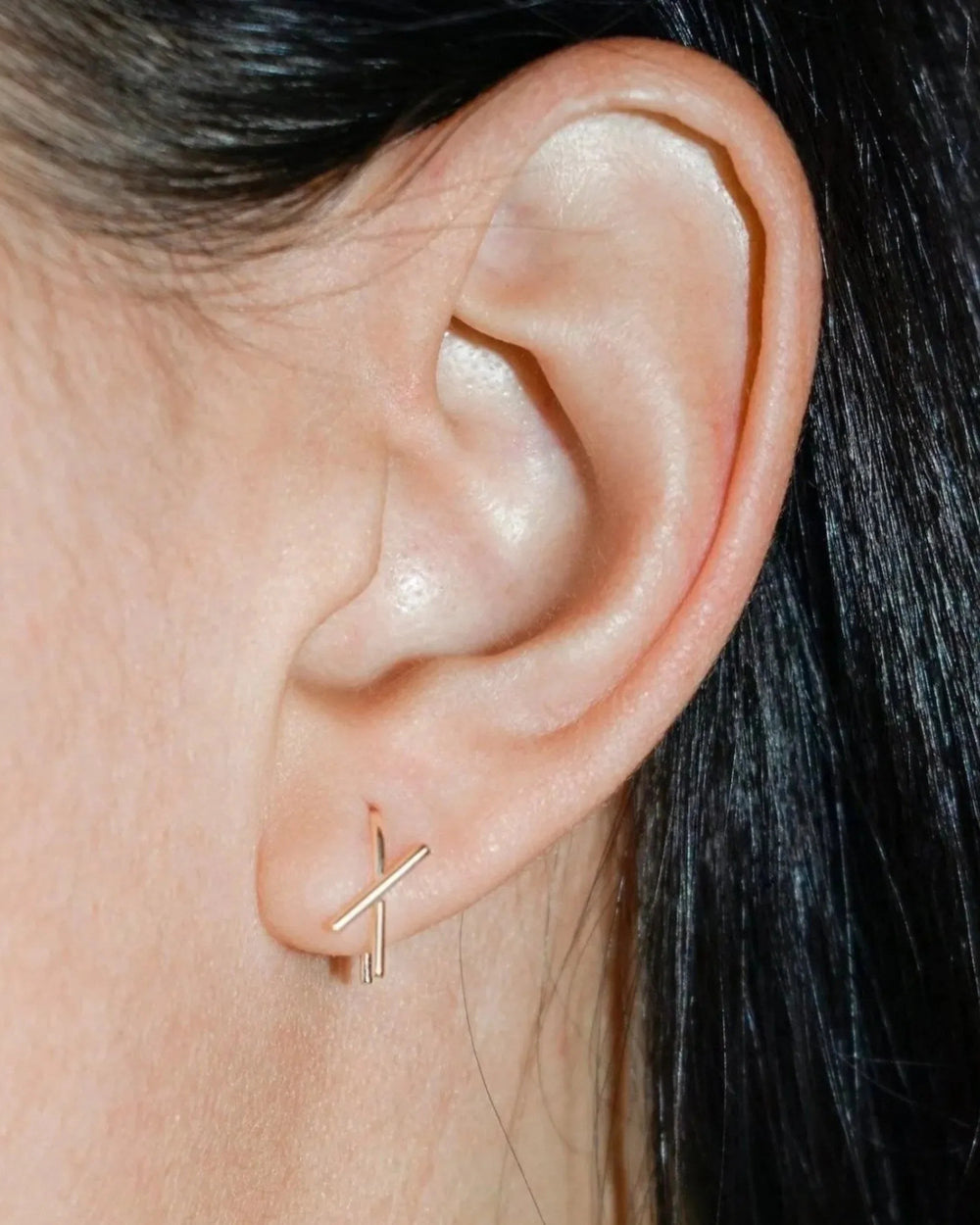 Solid Horizon Mini Thread Earring by Labulgara - At Present Jewelry