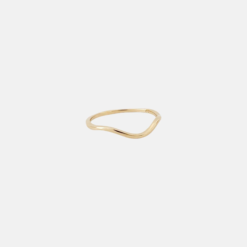 Nalu Plain Wave Band Ring by Labulgara - At Present Jewelry