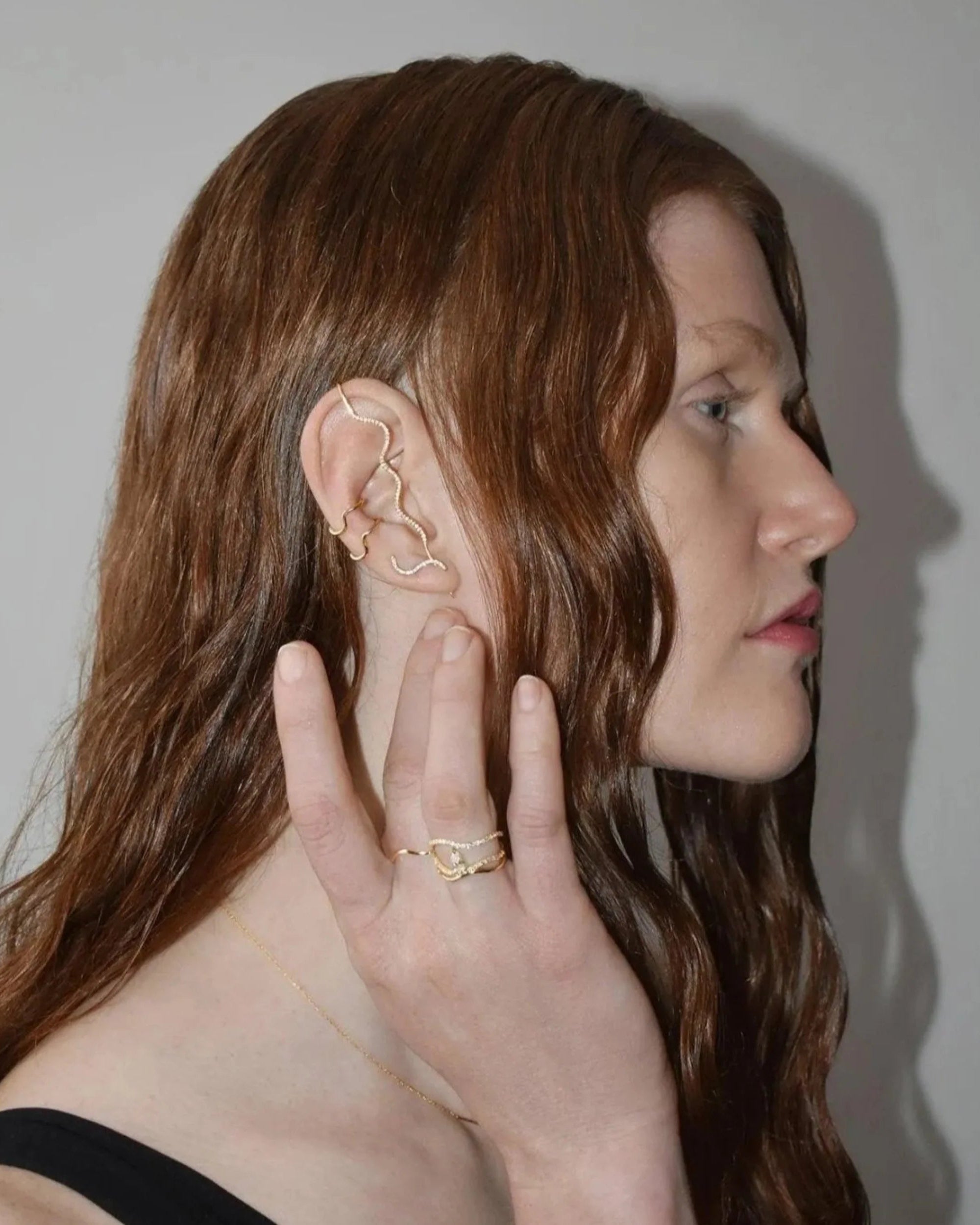 Ocean Wave Cuff Earring by Labulgara - At Present Jewelry