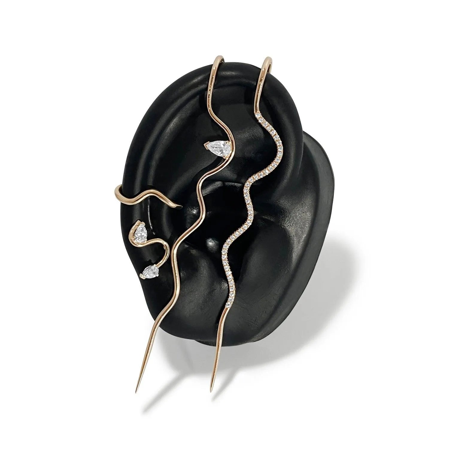 Ocean Wave Cuff Earring by Labulgara - At Present Jewelry