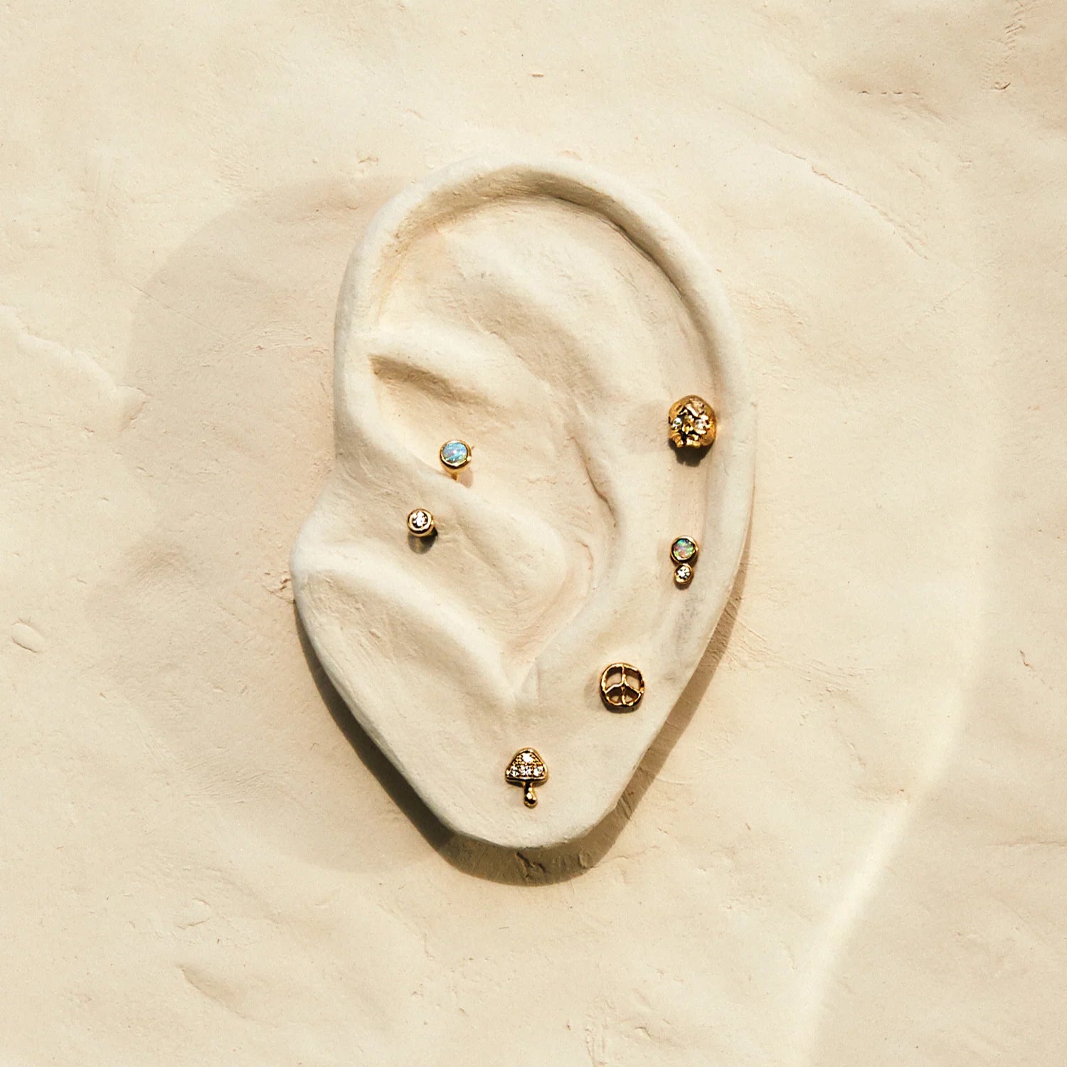 Tiny Pavé Mushroom Stud by Pamela Love - At Present Jewelry