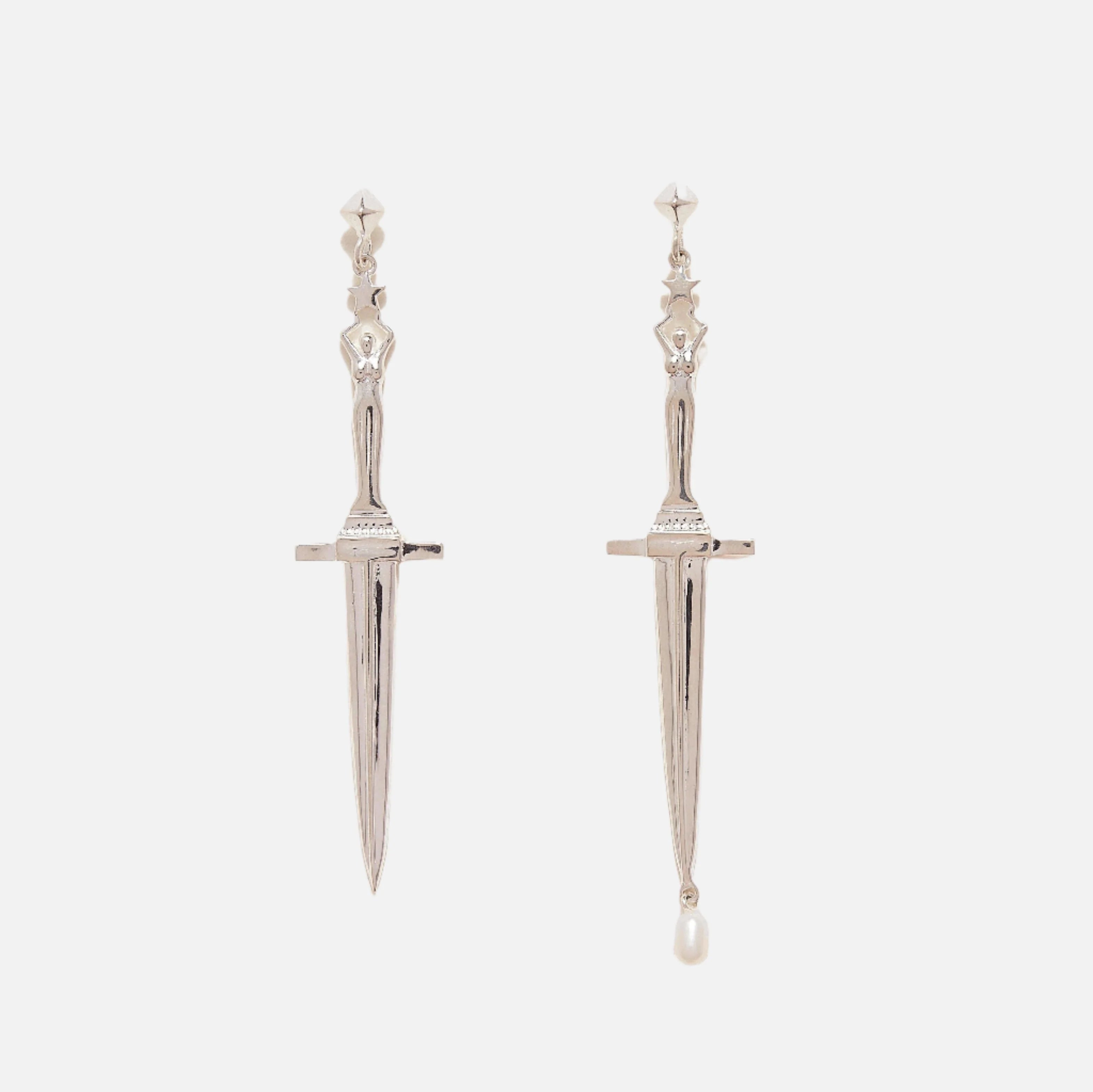 Dagger Earrings, Silver by Pamela Love - At Present Jewelry