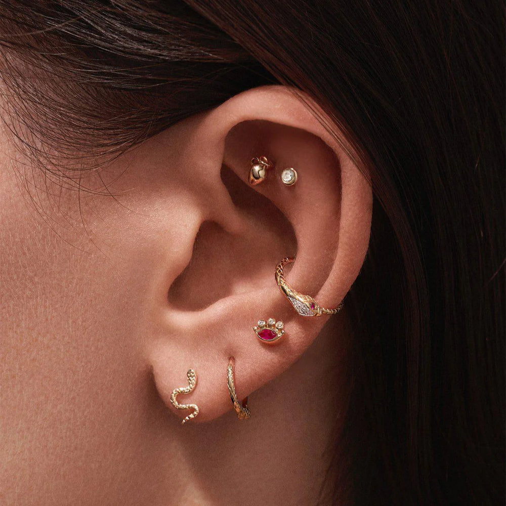 Serpent Stud, Gold by Pamela Love - At Present Jewelry