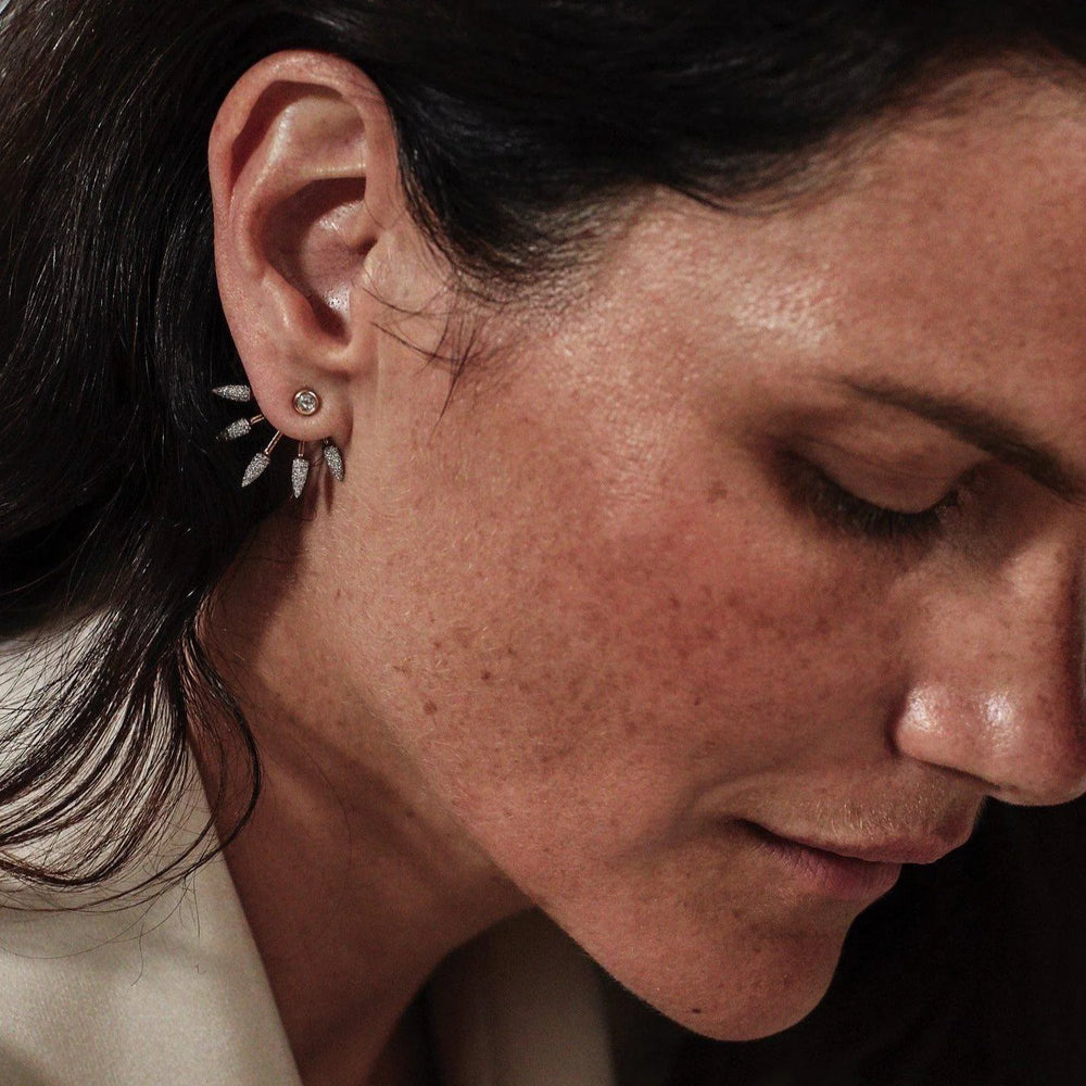 Five Spike Earrings, Diamond by Pamela Love - At Present Jewelry