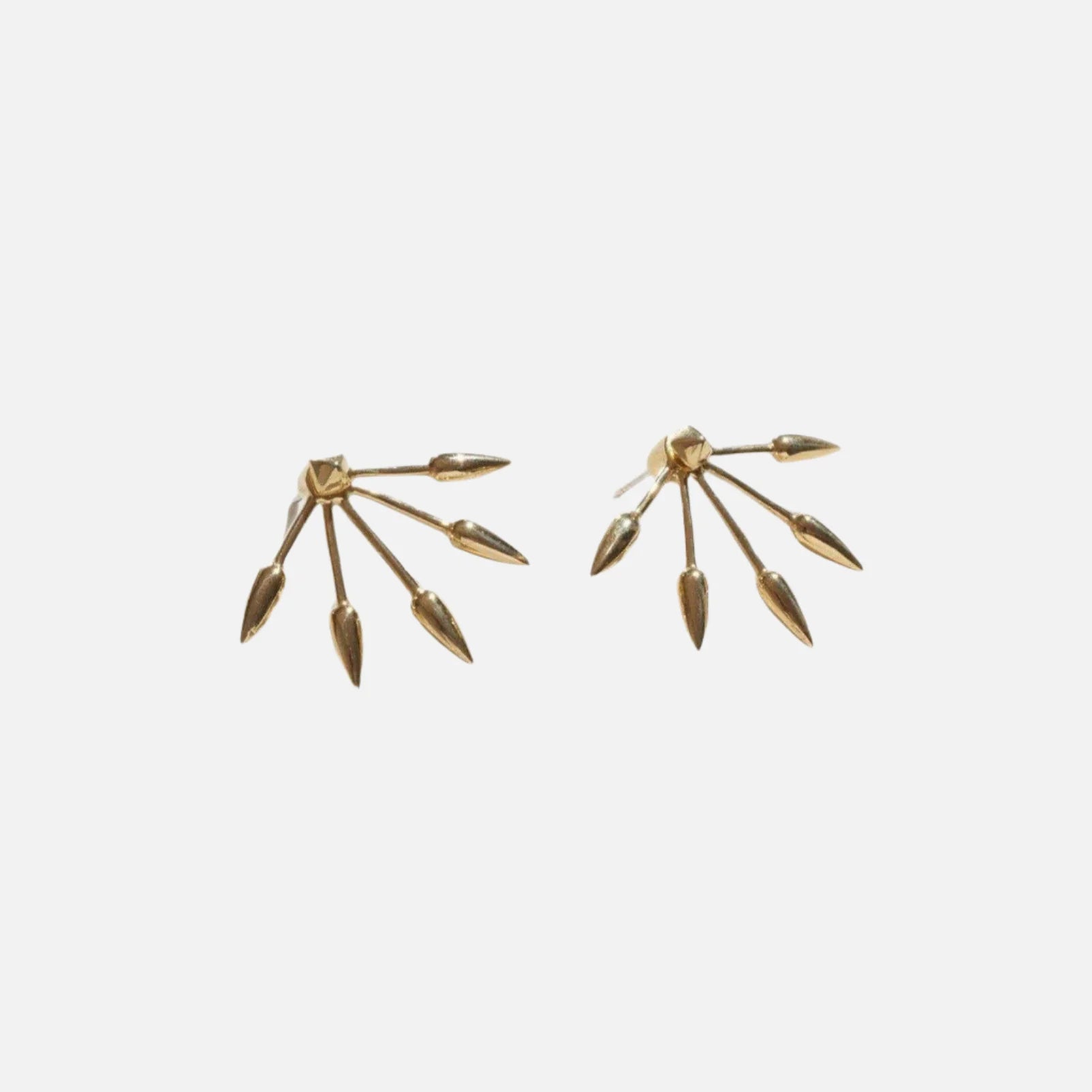 Five Spike Earrings, Gold by Pamela Love - At Present Jewelry