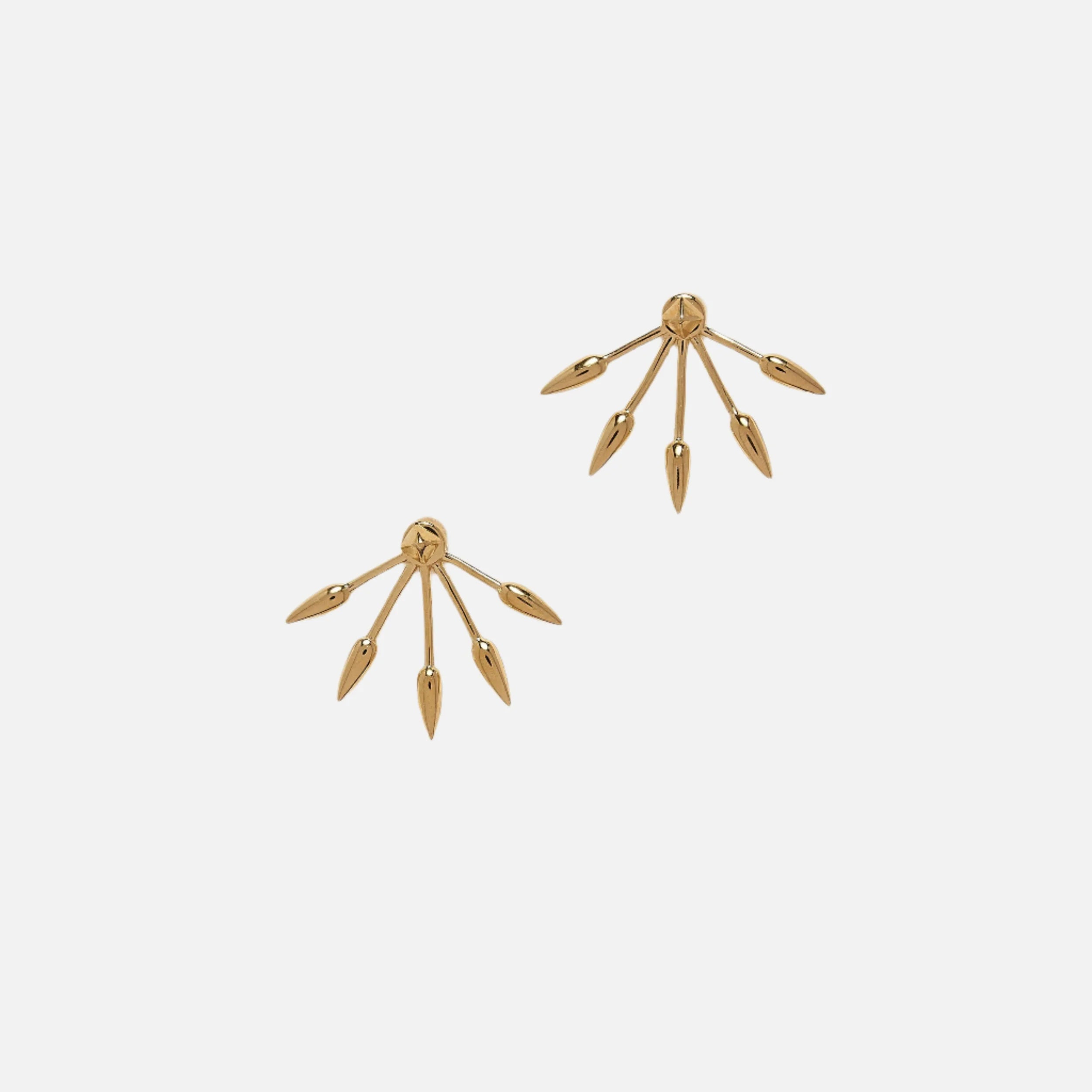 Five Spike Earrings, Gold by Pamela Love - At Present Jewelry