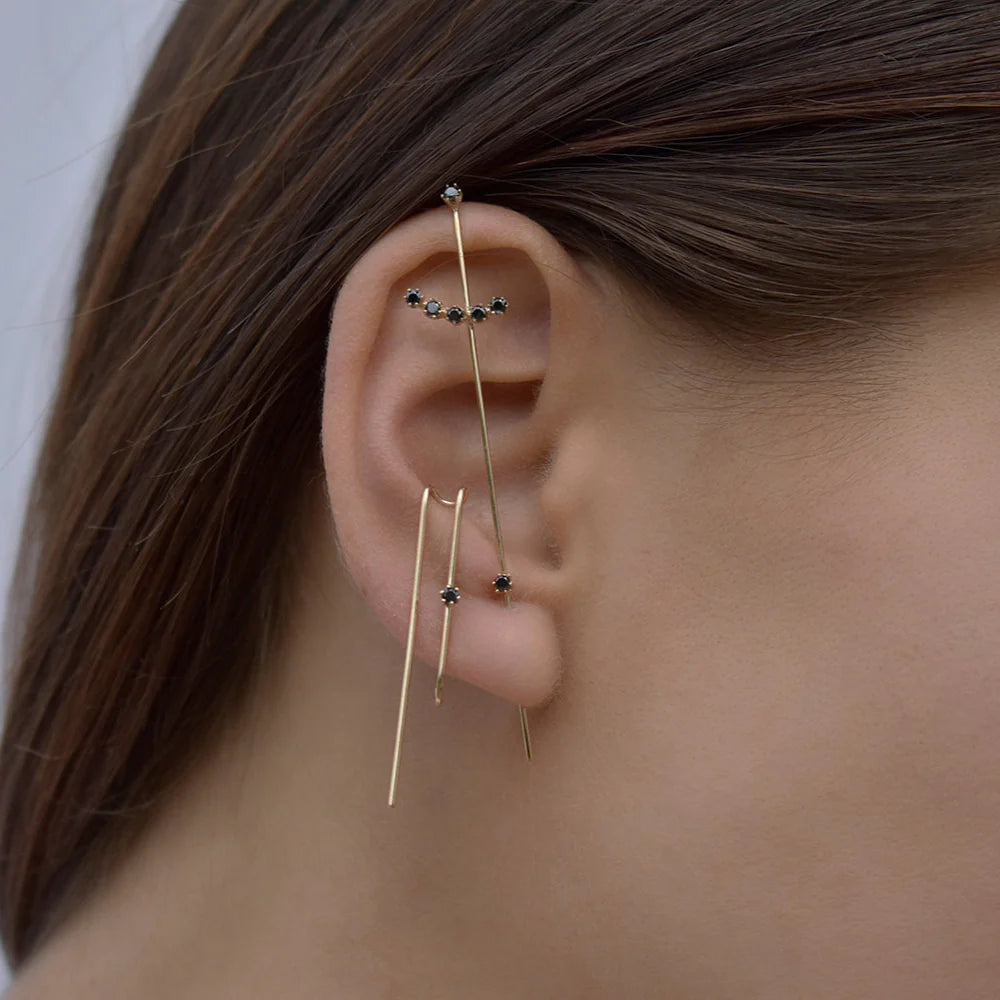 Dark Magic Wand Needle Earring by Labulgara - At Present Jewelry