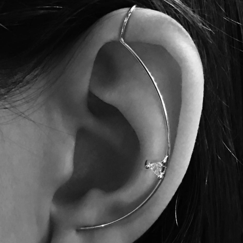 Element Needle Earring Sapphire by Labulgara - At Present Jewelry