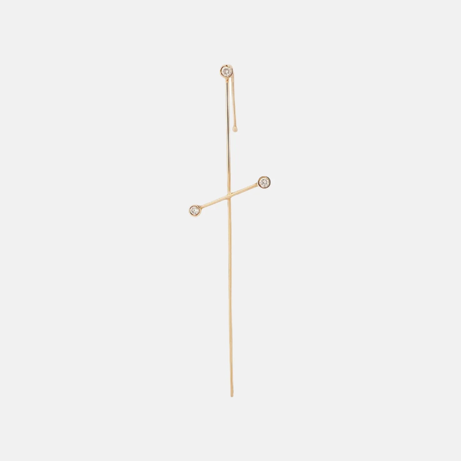 Diamond Three Pointer Needle Earring by Labulgara - At Present Jewelry