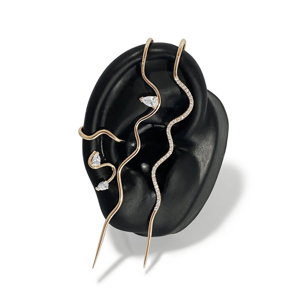 Wave Needle Earring by Labulgara - At Present Jewelry