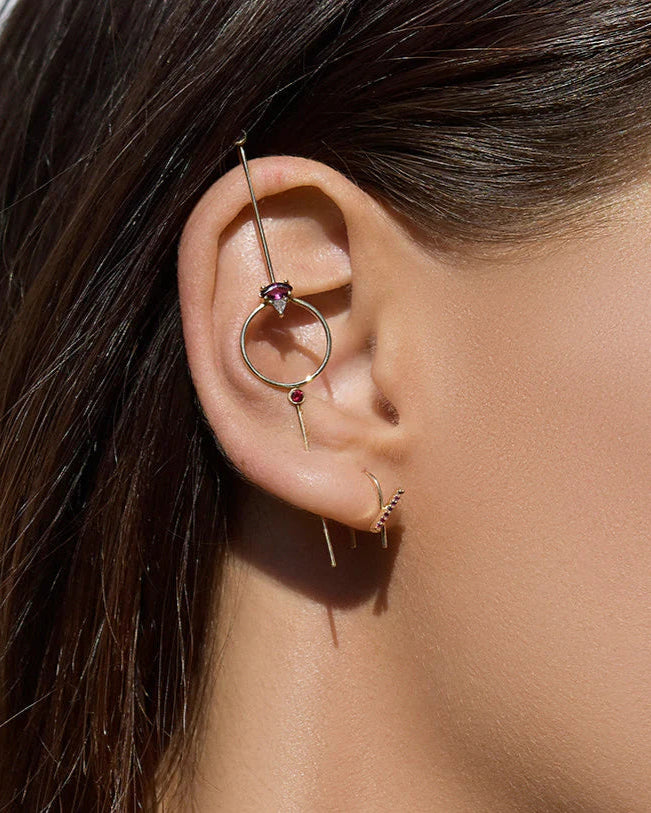 Seeing Eye Needle Earring by Labulgara - At Present Jewelry