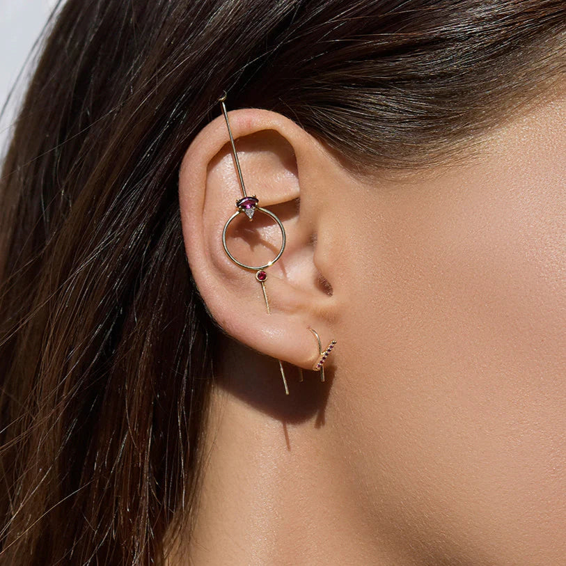 Seeing Eye Needle Earring by Labulgara - At Present Jewelry