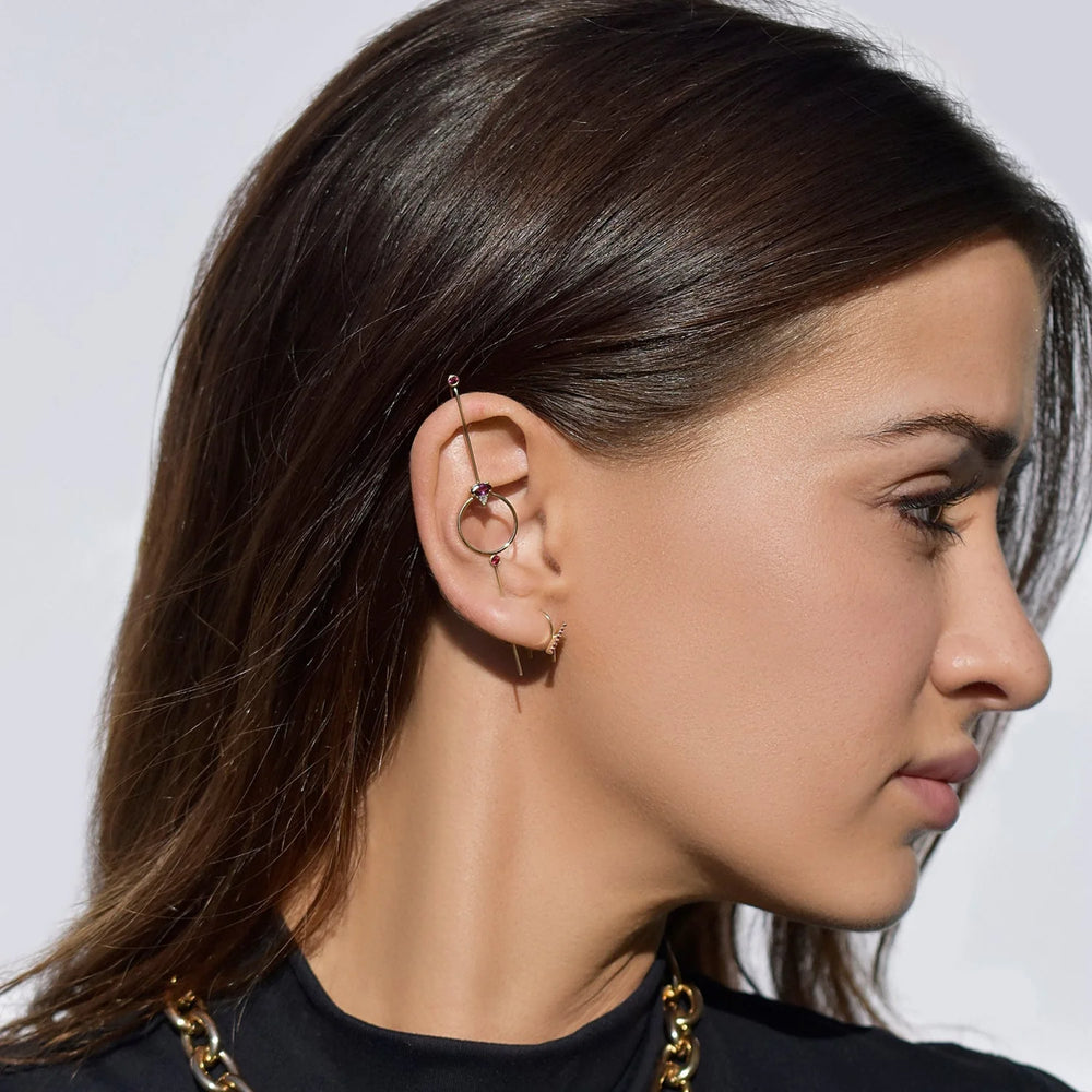 Seeing Eye Needle Earring by Labulgara - At Present Jewelry