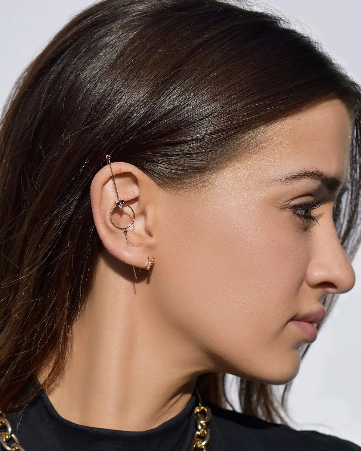 Seeing Eye Needle Earring by Labulgara - At Present Jewelry