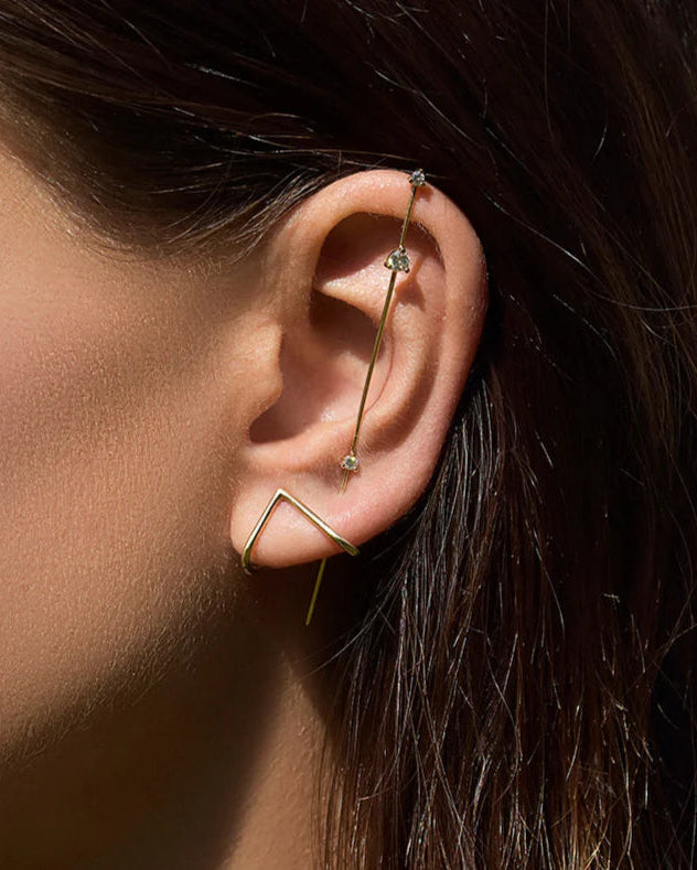 Rain Drops Needle Earring by Labulgara - At Present Jewelry