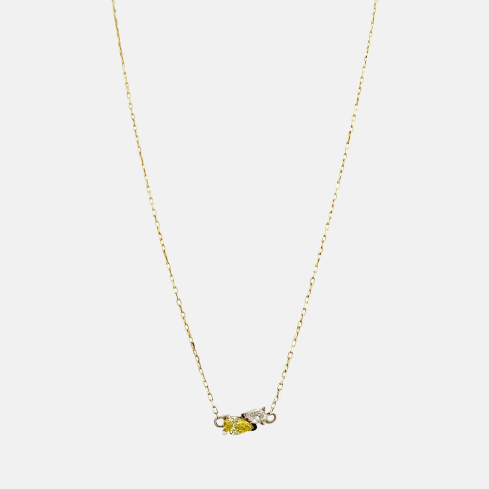 Me and You Canary Gold Necklace by Labulgara - At Present Jewelry