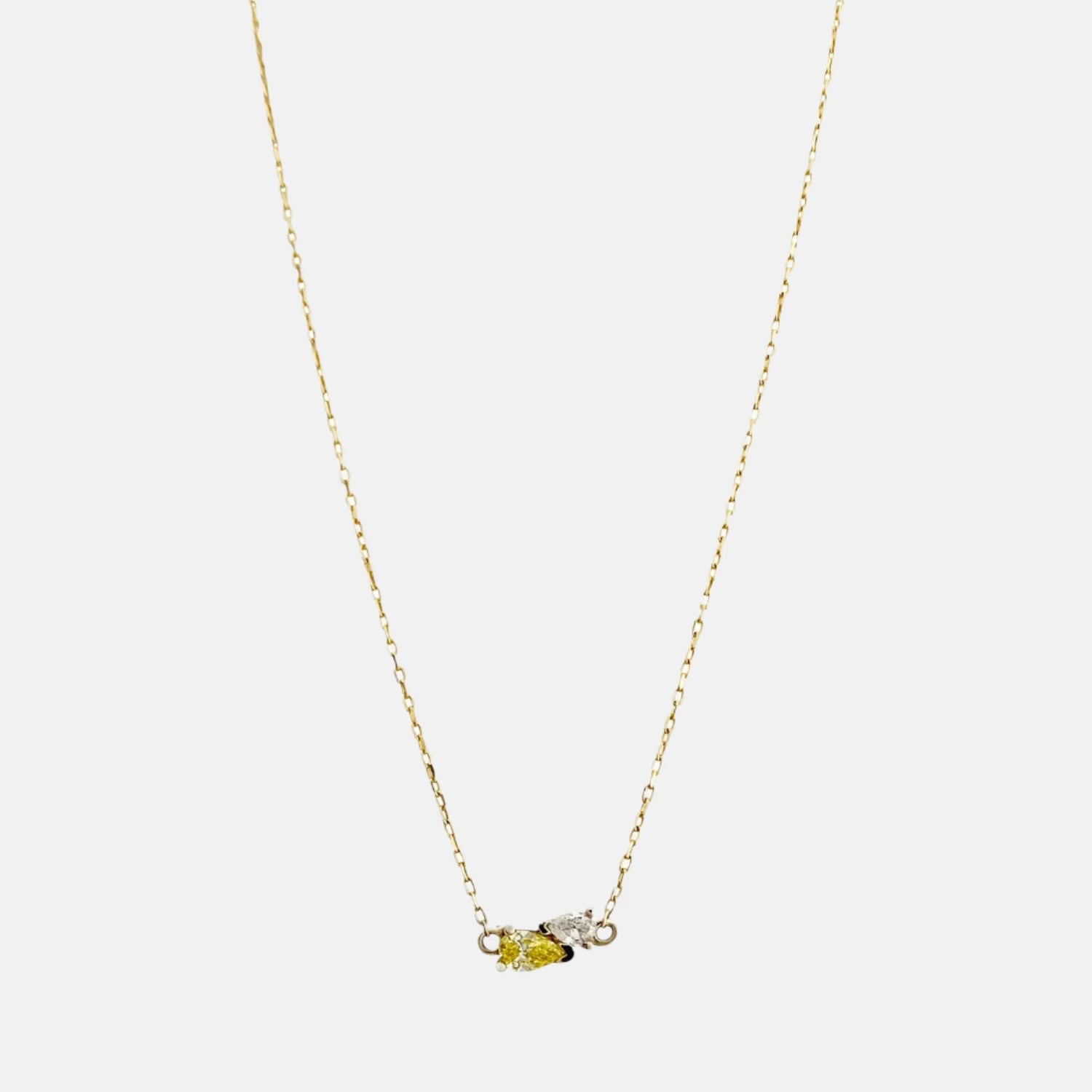 Me and You Canary Gold Necklace by Labulgara - At Present Jewelry