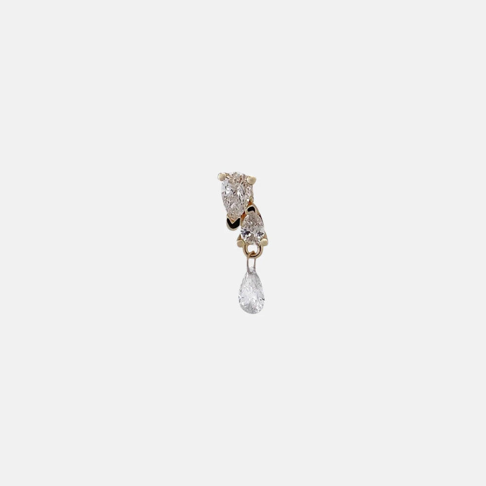 Me and You Diamond Dangle Earring by Labulgara - At Present Jewelry