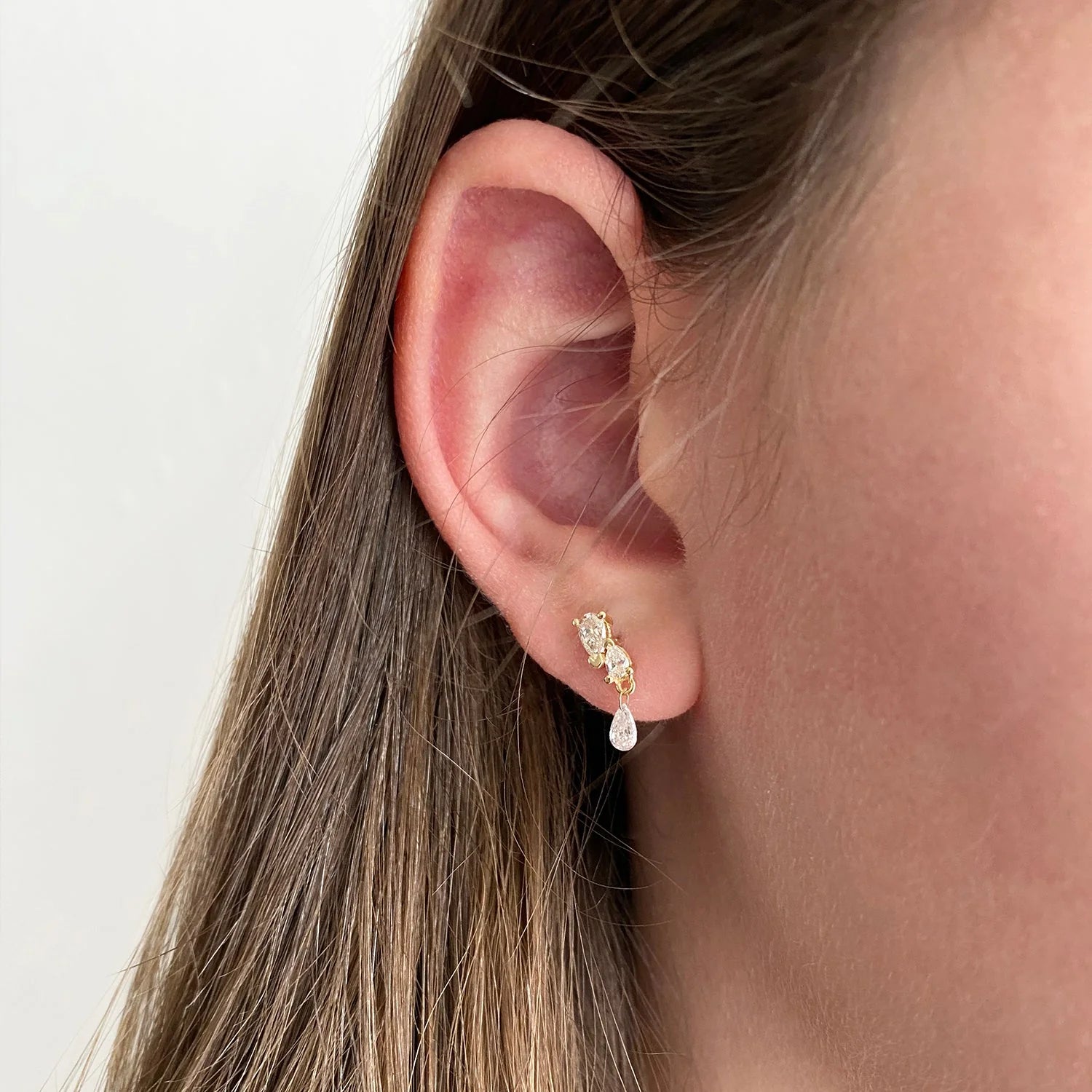 Me and You Diamond Dangle Earring by Labulgara - At Present Jewelry