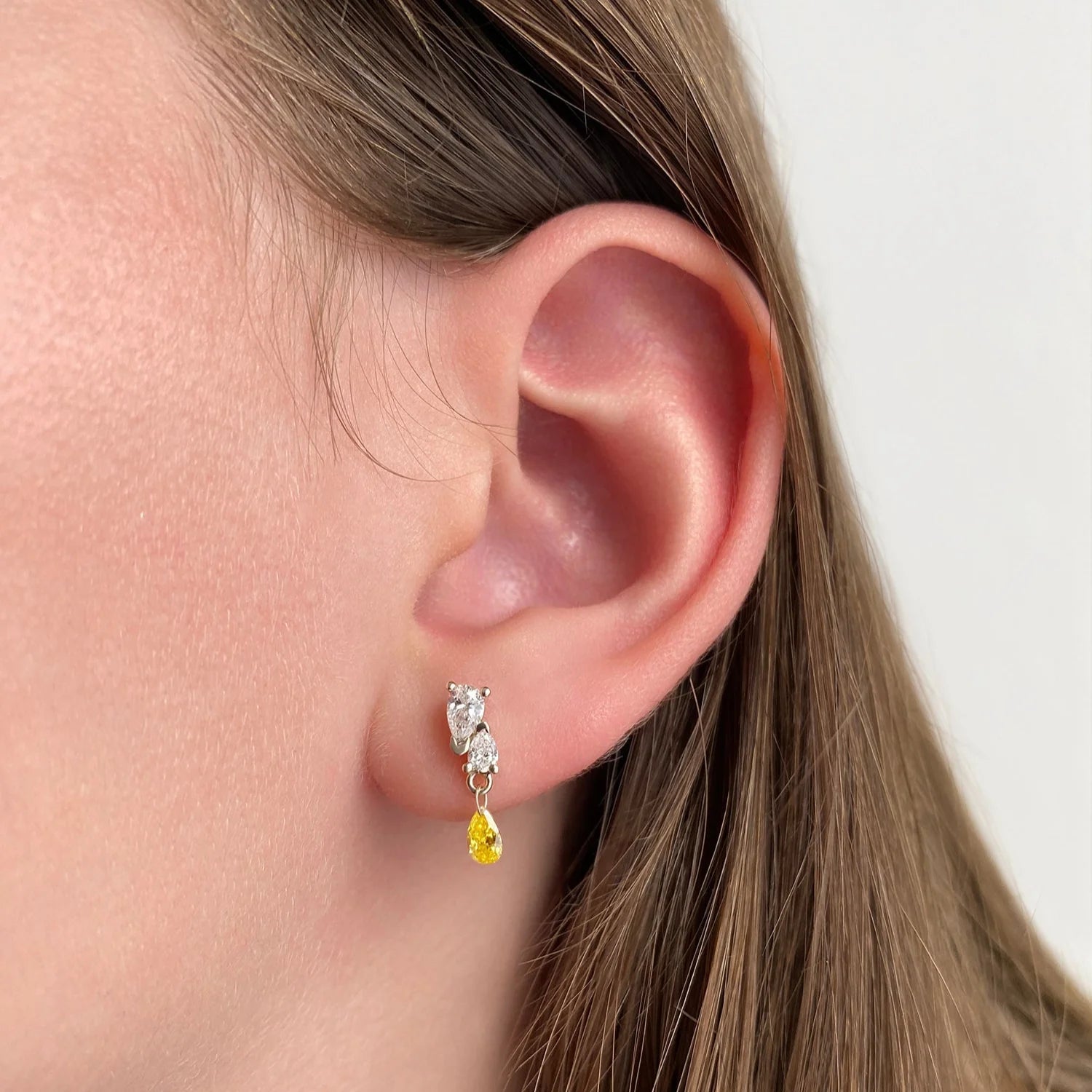 Me and You Canary Dangle Earring by Labulgara - At Present Jewelry