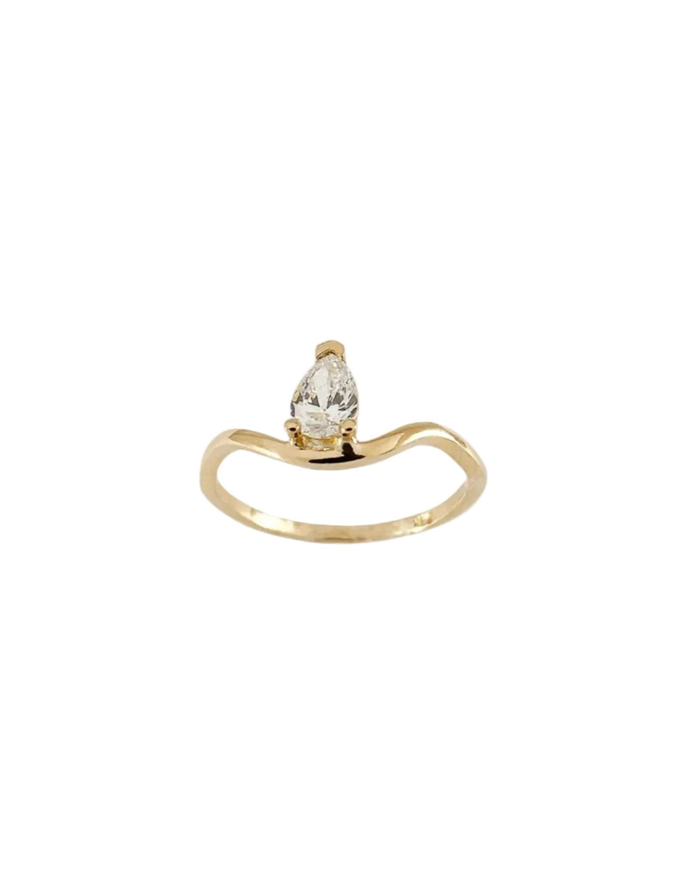 Solitaire Drop Nalu Band Ring