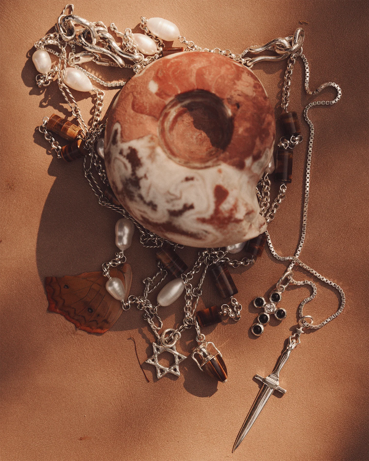 Astrid Necklace, Tiger&#039;s Eye by Pamela Love - At Present Jewelry