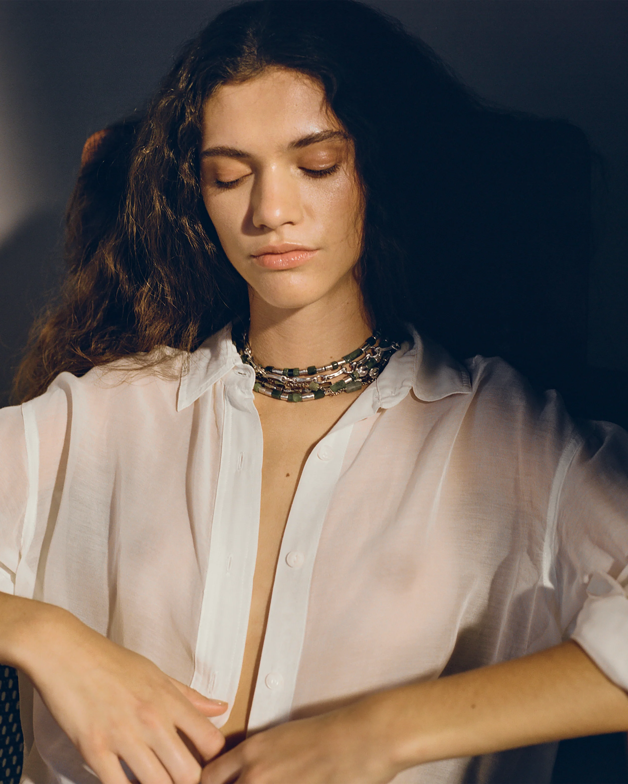 Valentine Necklace, Green Jade by Pamela Love - At Present Jewelry