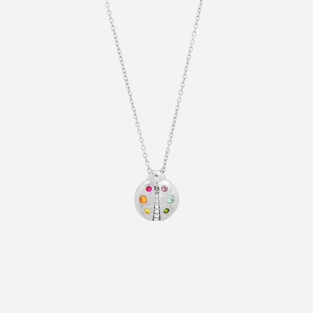 Multi Colored Baby Ladybug Necklace by Eriness - At Present Jewelry