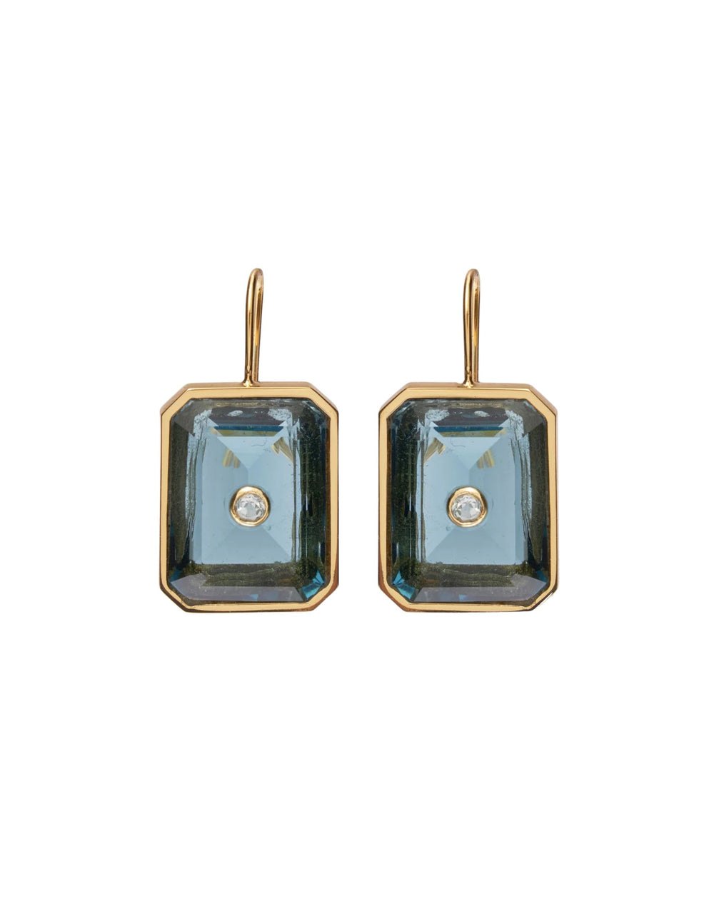 Tile Earrings in Aqua