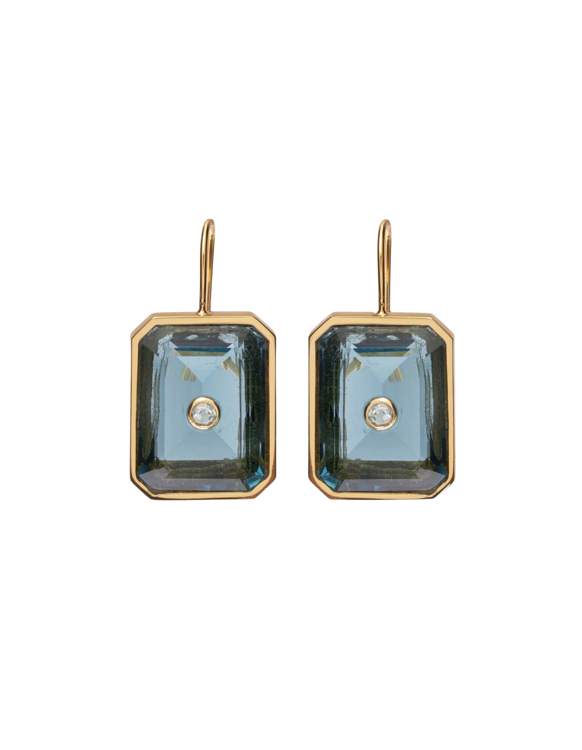 Tile Earrings in Aqua