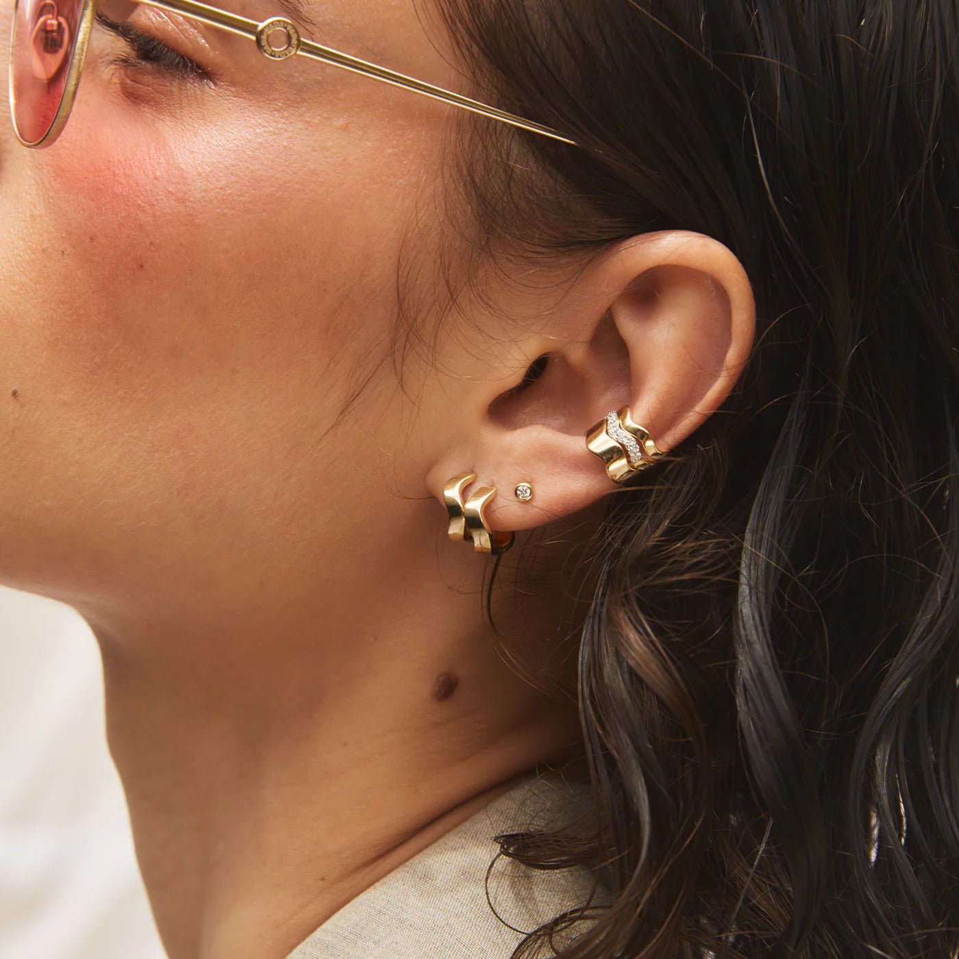 Thick Form Ear Cuff by Eriness - At Present Jewelry