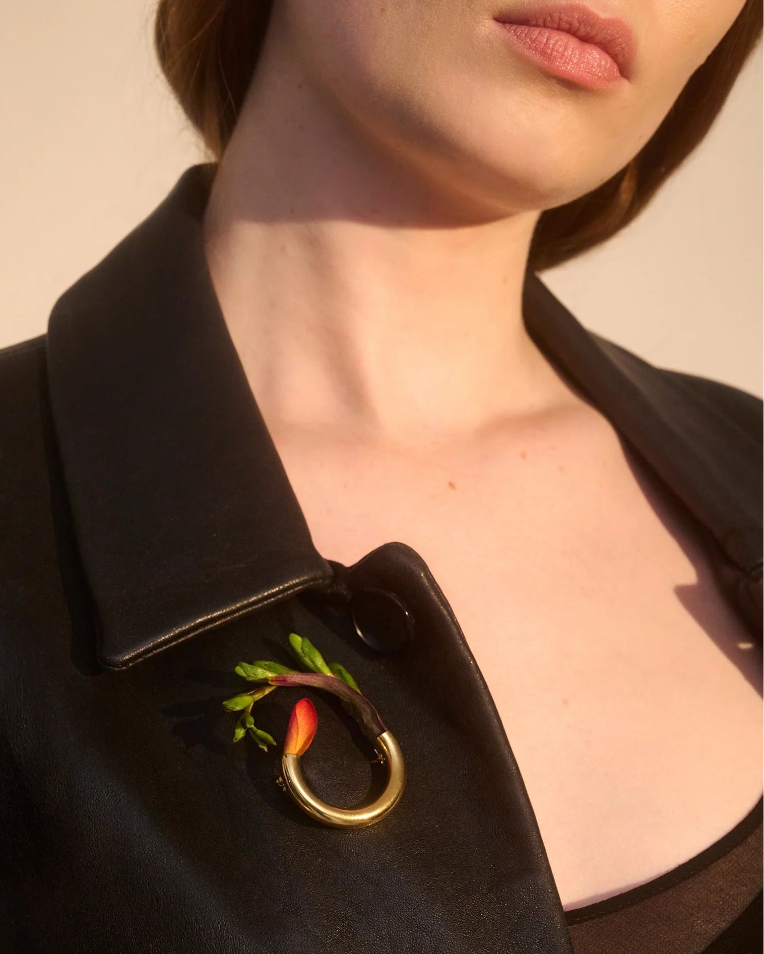 Botanical Brooch in Gold by Lady Grey - At Present Jewelry