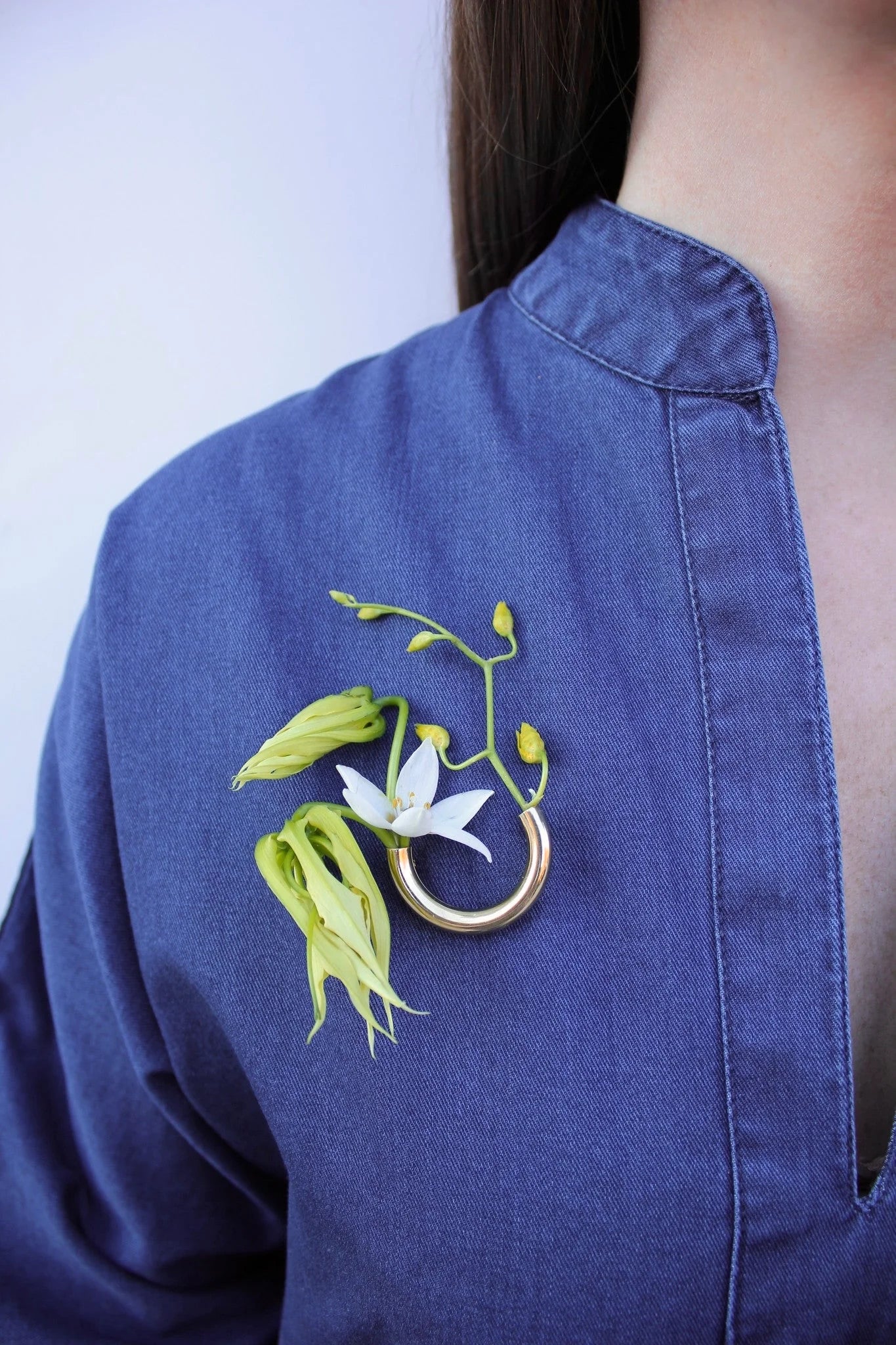 Botanical Brooch in Gold by Lady Grey - At Present Jewelry