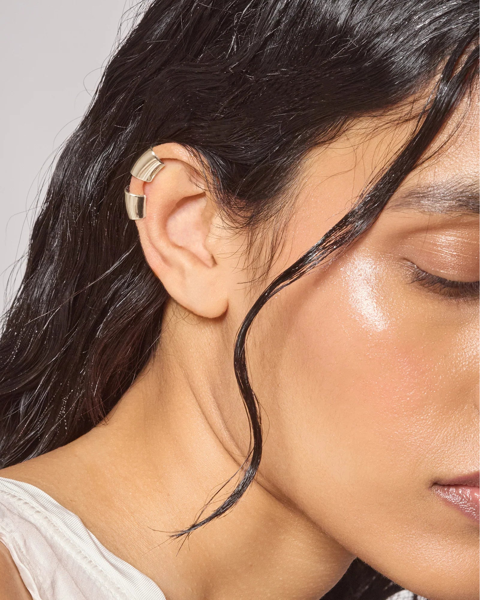 Split Helix Ear Cuff in Silver by Lady Grey - At Present Jewelry