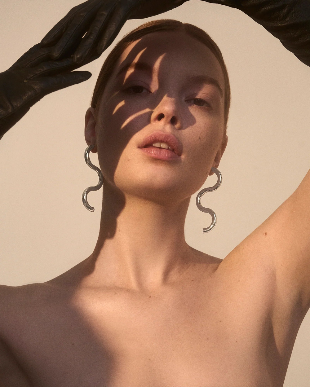 Serpentine Earrings in Silver by Lady Grey - At Present Jewelry