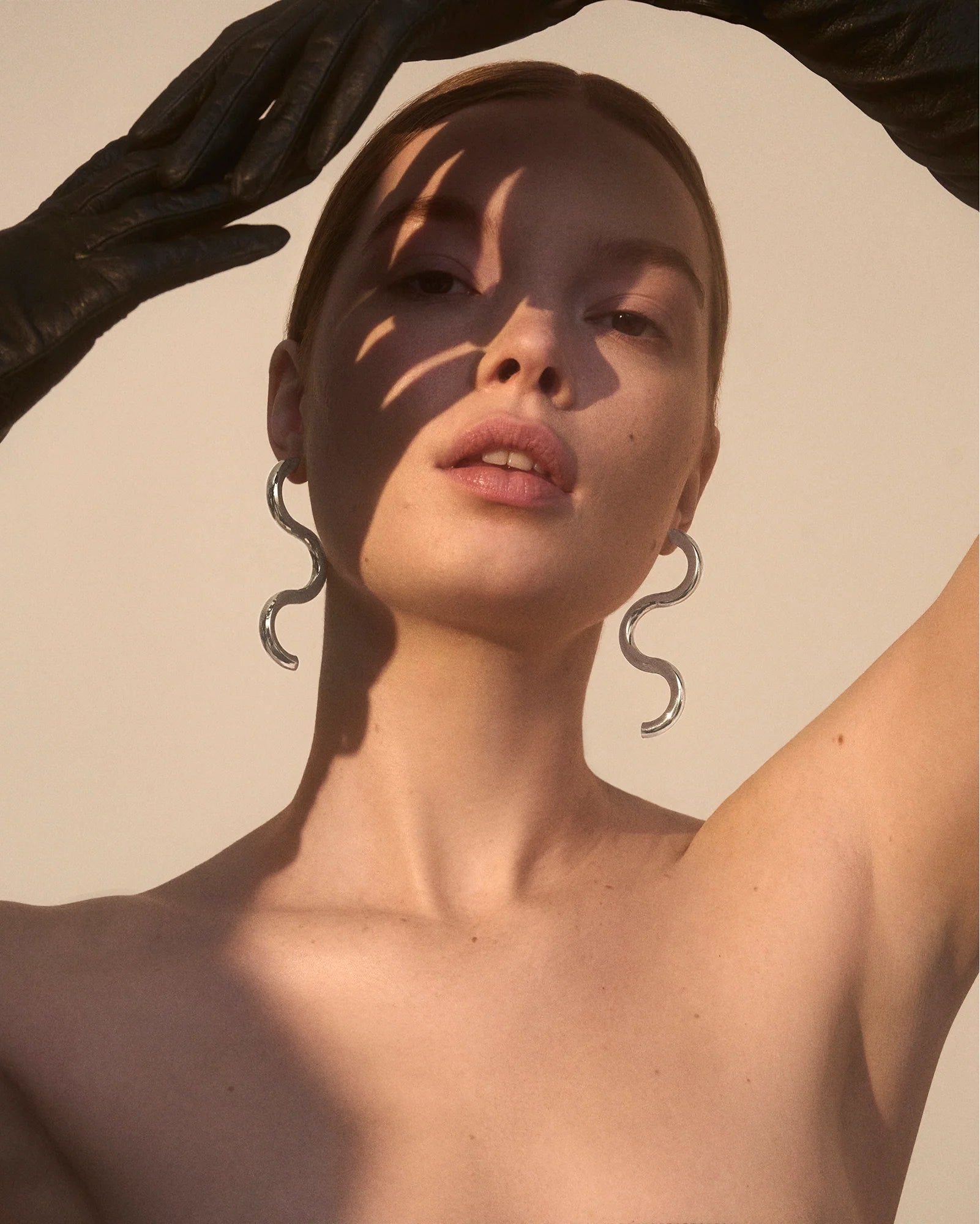 Serpentine Earrings in Silver by Lady Grey - At Present Jewelry