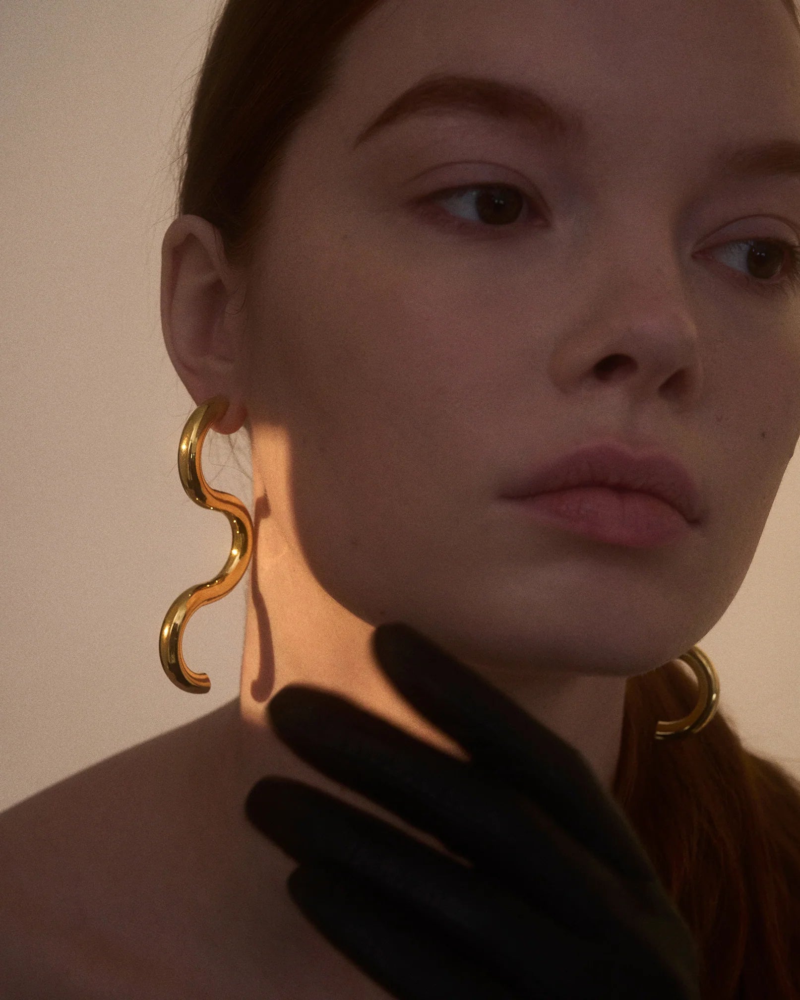 Serpentine Earrings in Gold by Lady Grey - At Present Jewelry