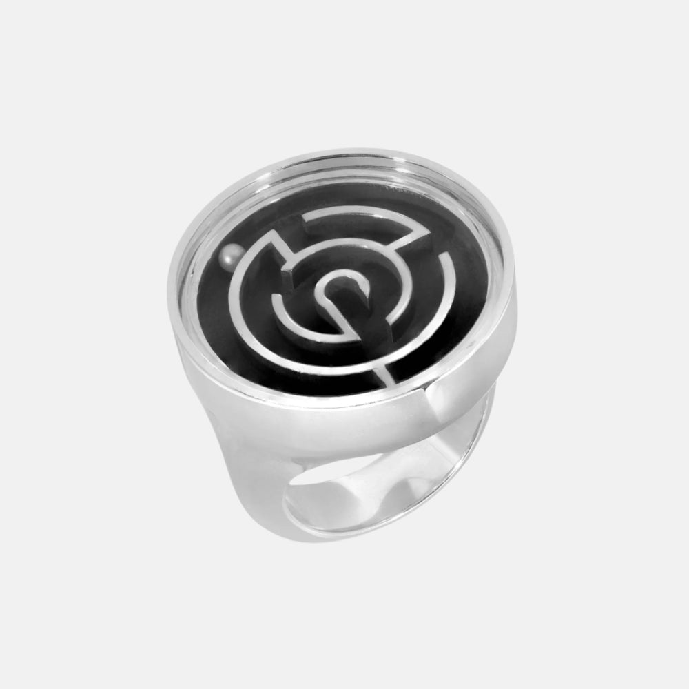 Chubby Maze Ring, Silver by Monbouquette - At Present Jewelry