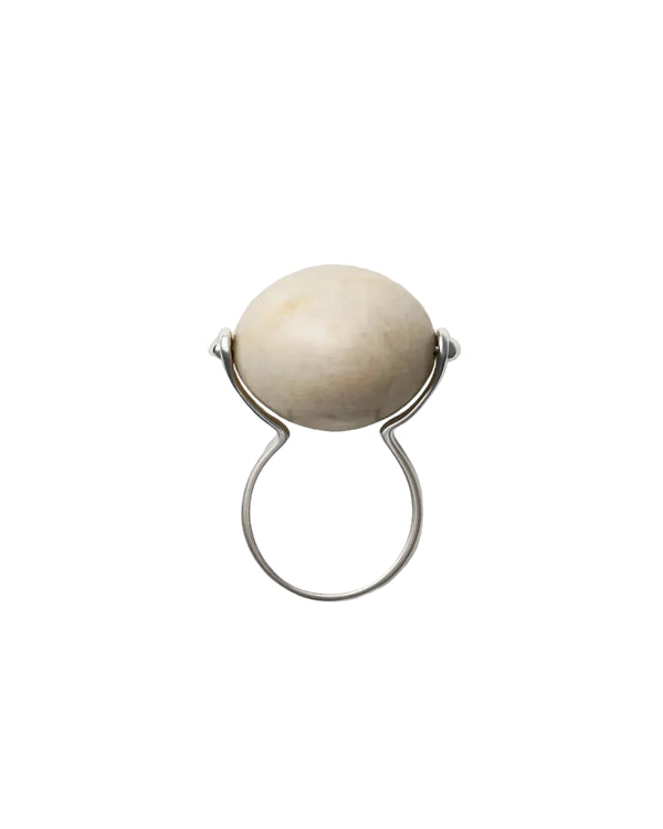 Large Stone Ellipse Ring by Annika Inez - At Present Jewelry