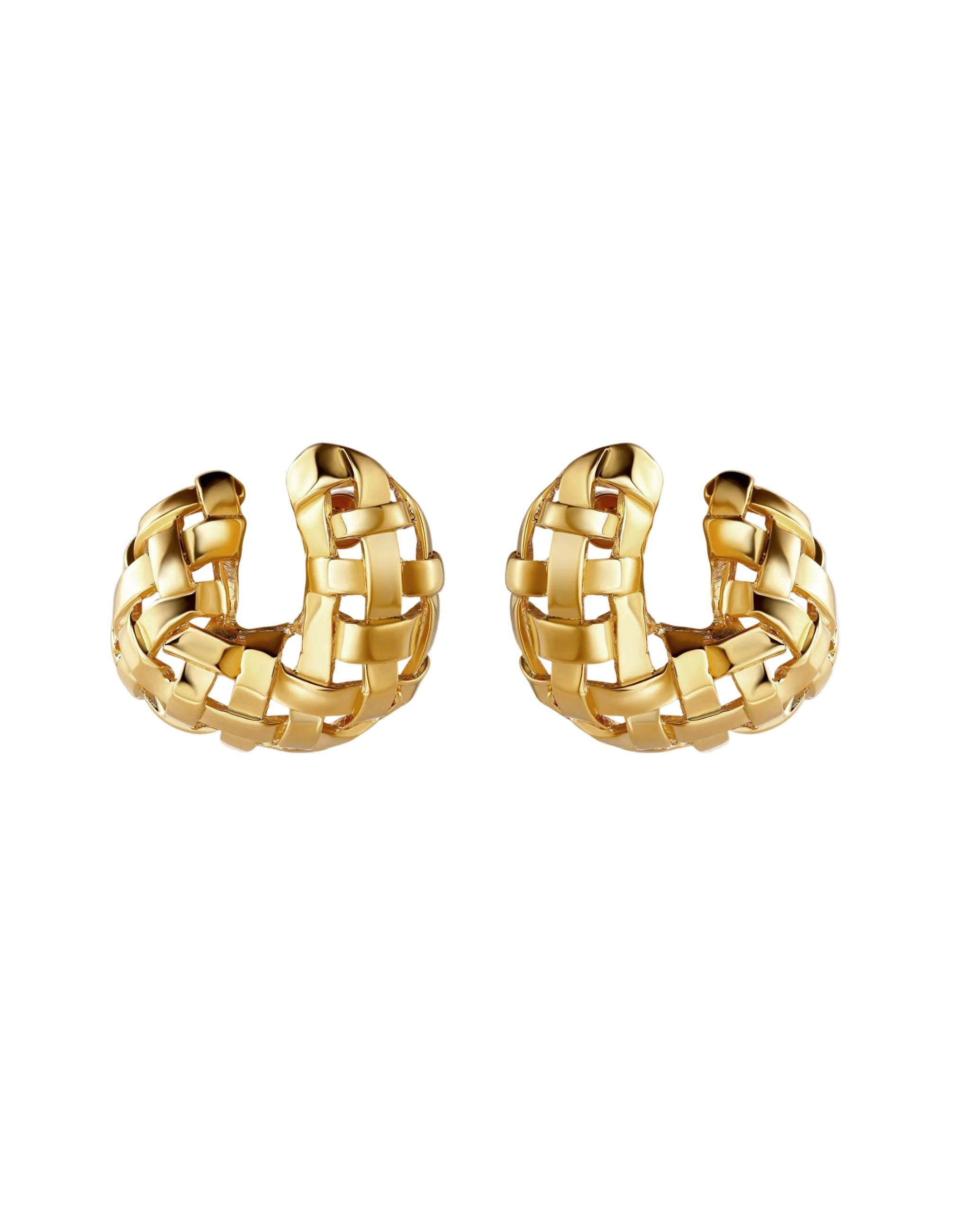 Woven C Earring