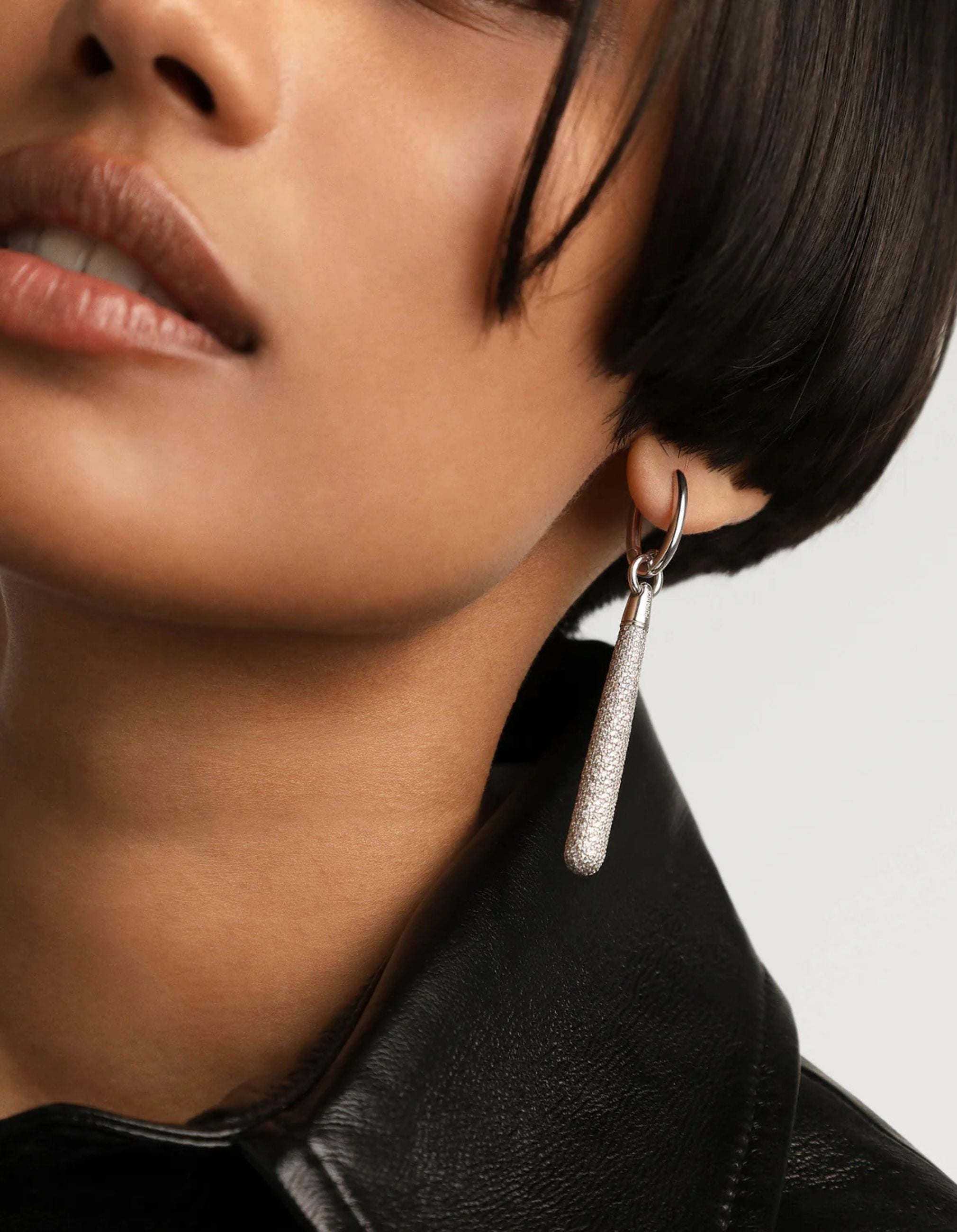 Pavé Supreme Jupiter Silver Hoops