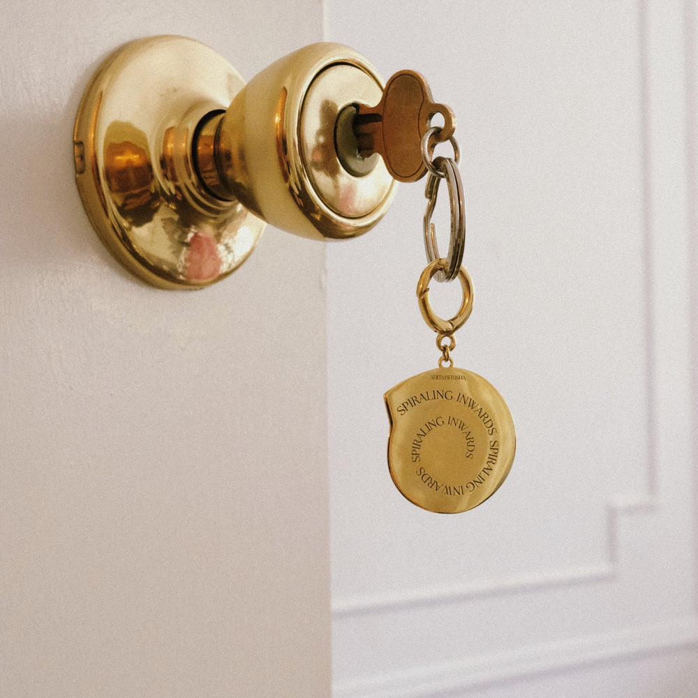 Spiraling Inwards Key Charm by Anita Berisha - At Present Jewelry