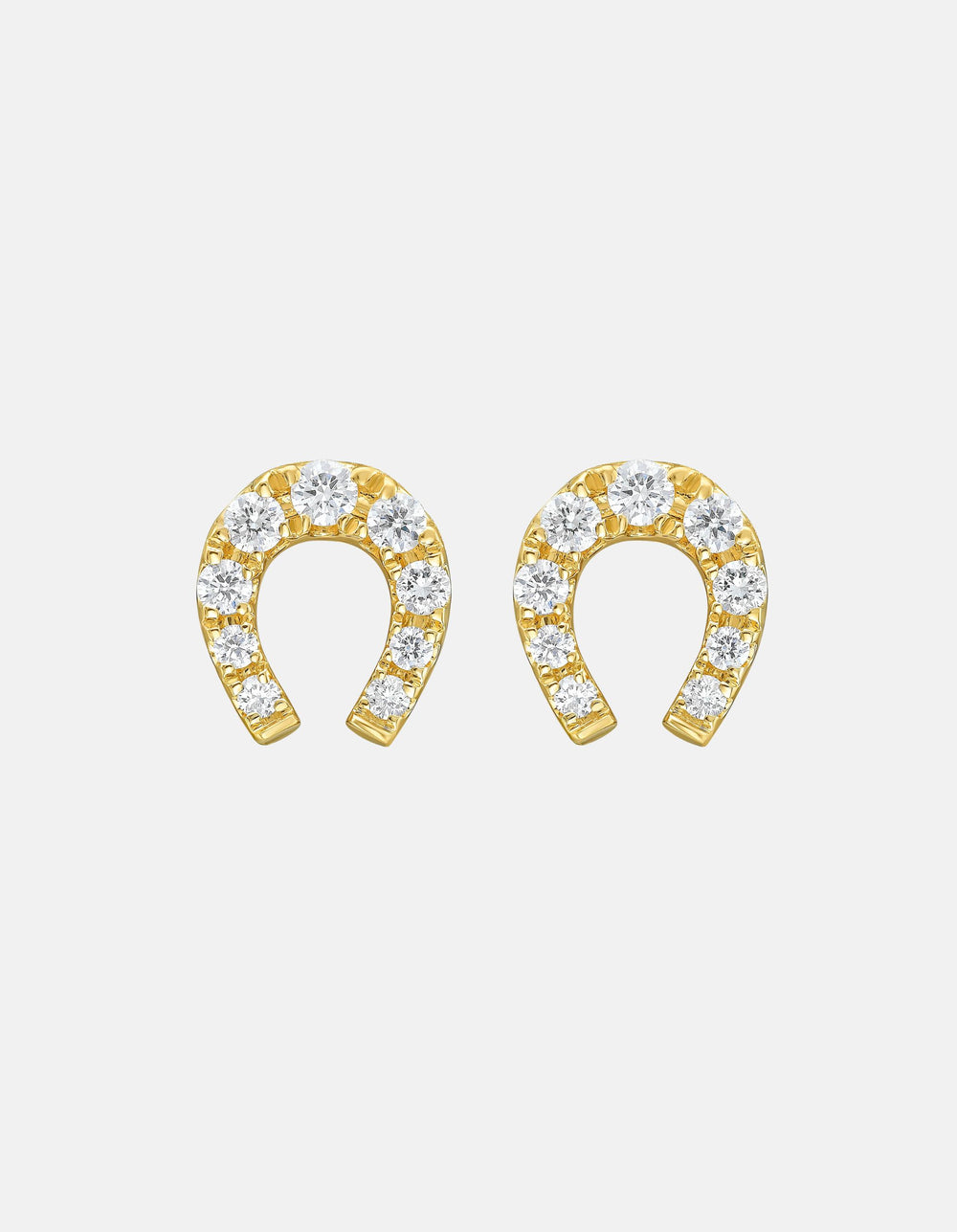 Legacy Diamond Horseshoe Earrings by Lionheart - At Present Jewelry