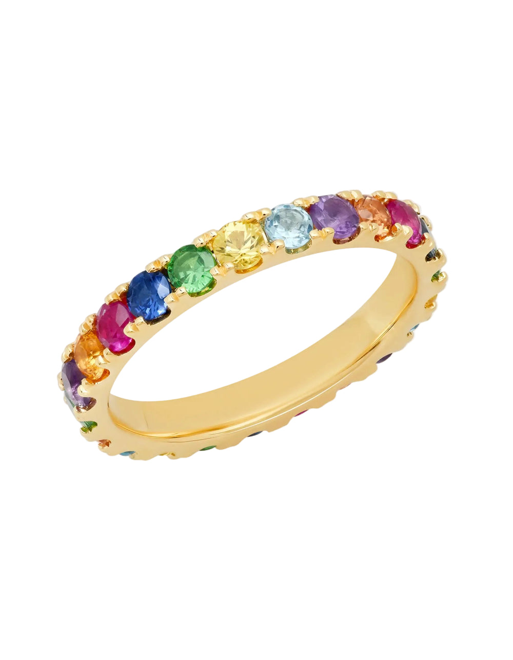 Large Multi Colored Eternity Band by Eriness - At Present Jewelry