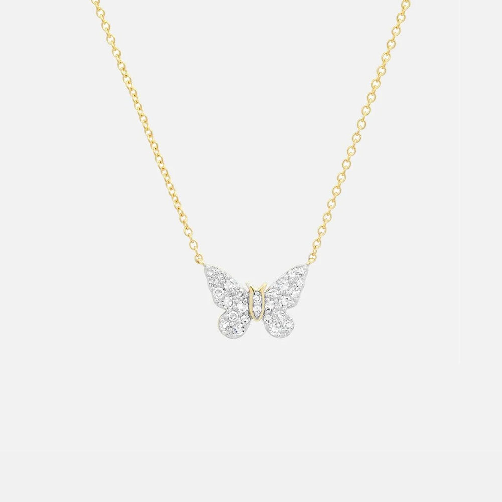 Mini Diamond Butterfly Necklace by Eriness - At Present Jewelry