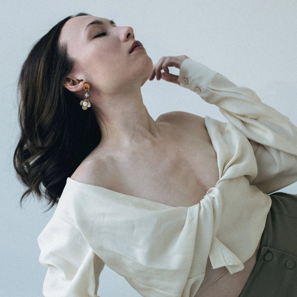 Amber Earrings by Anita Berisha - At Present Jewelry