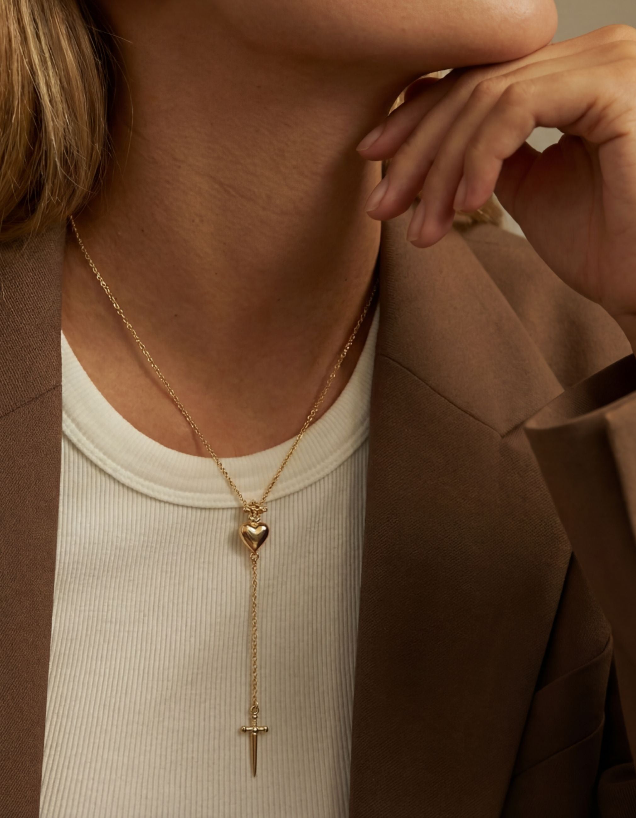 Sacred Heart Drop Pendant