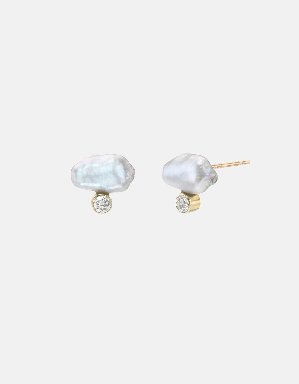 Celeste Lagniappe Studs with Diamonds by White/Space - At Present Jewelry