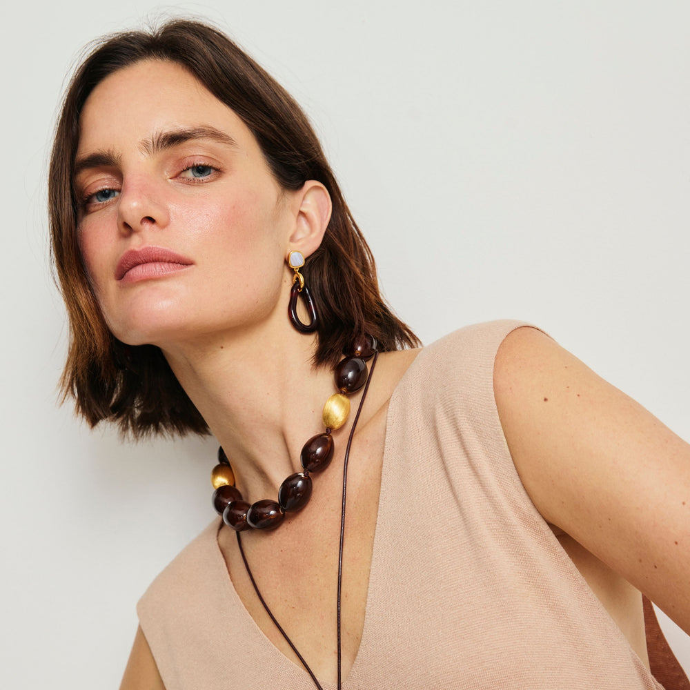 Galina Earrings in Sangria by Lizzie Fortunato - At Present Jewelry